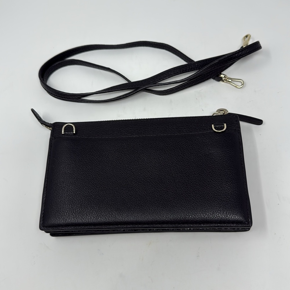 KATE SPADE Black Larchmont Avenue Wallet with Removable Crossbody Strap - Picture 6 of 8